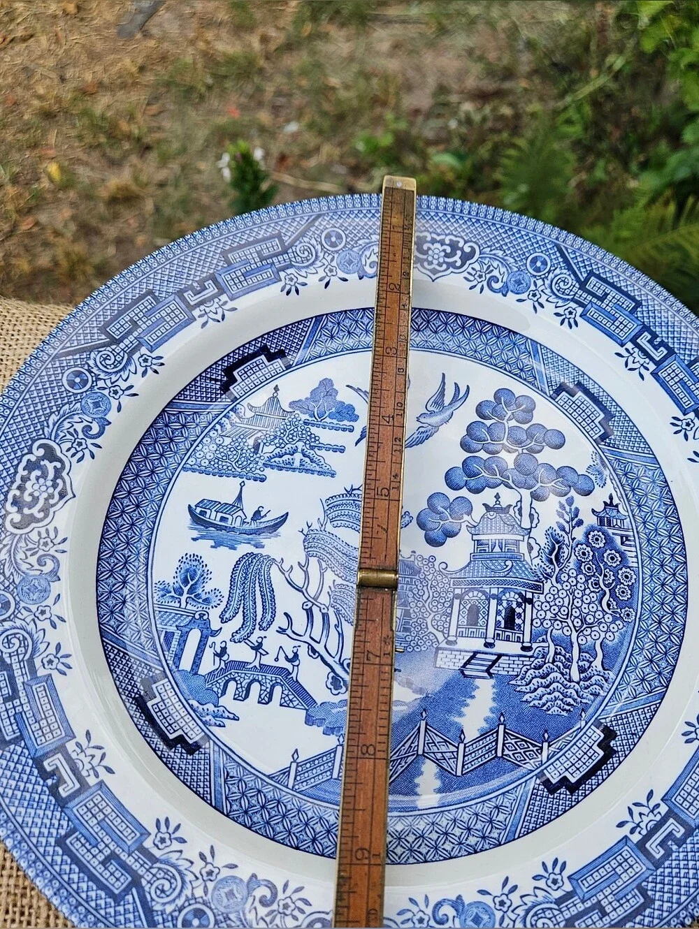 Blue Willow Dinner Plate - Classic Blue and White Churchill Made in England